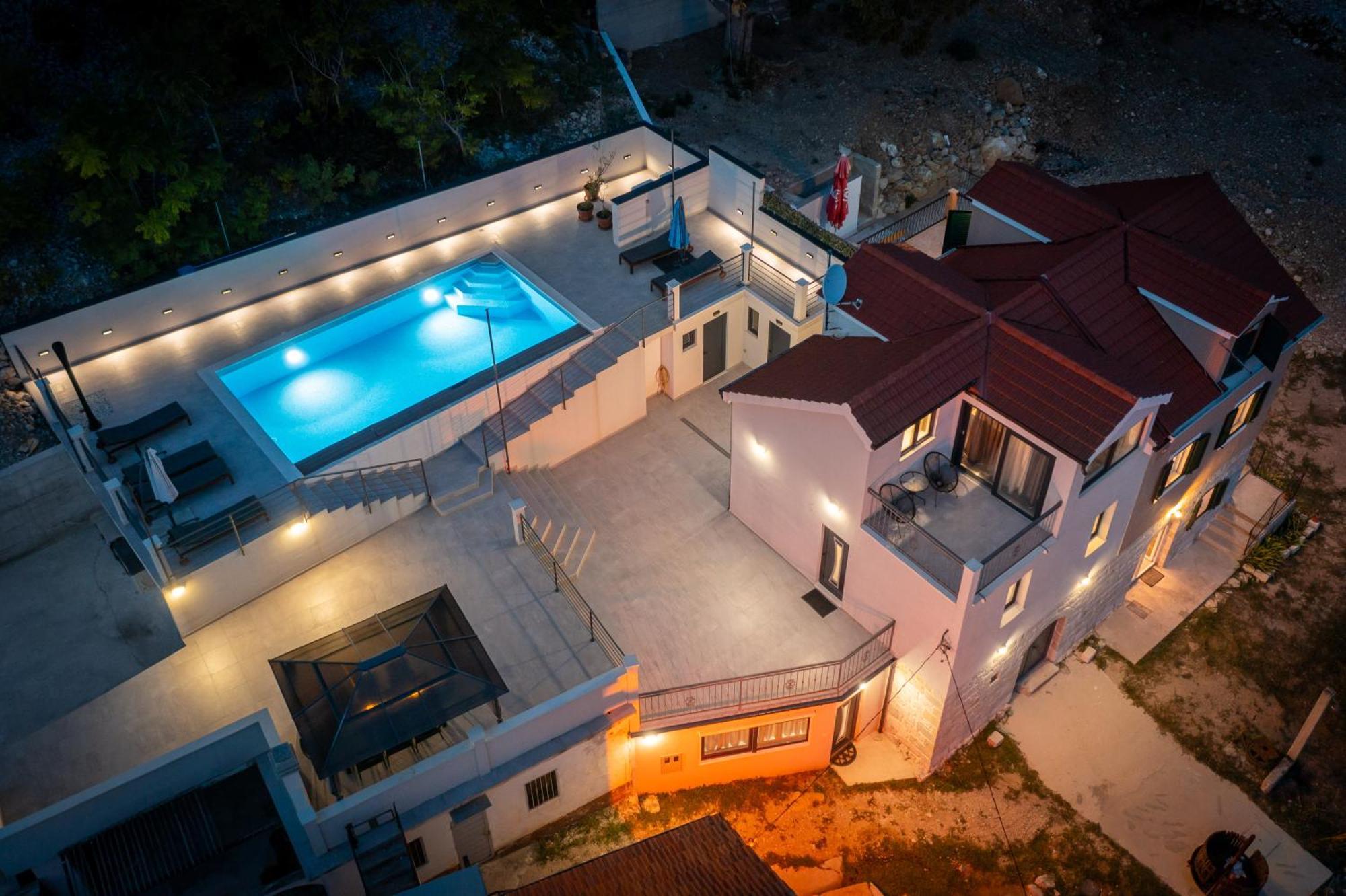 Xxl Villa Vista - Heated Pool Lokva Rogoznica Luaran gambar